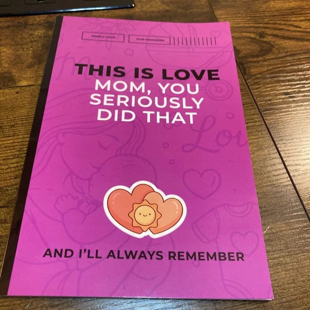 This is Love Mom Memory Keepsake Journal Book Mother Mother's Day Fill In Out